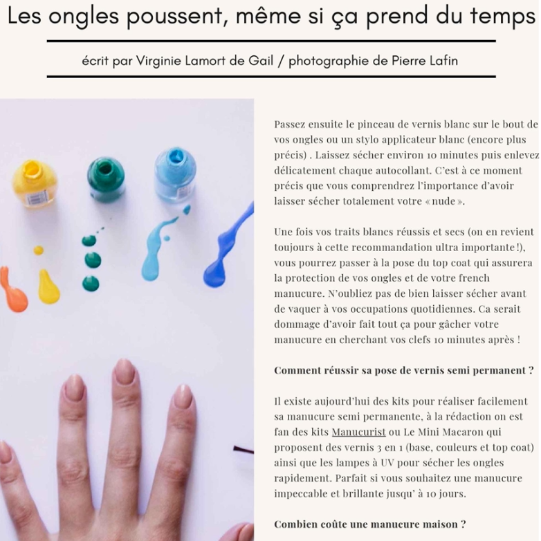 Manucure jusqu'à 10 jours