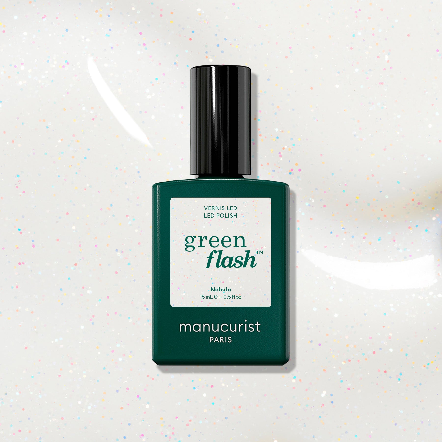 Vernis semi permanent blanc laiteux holographique - Nebula | Manucurist