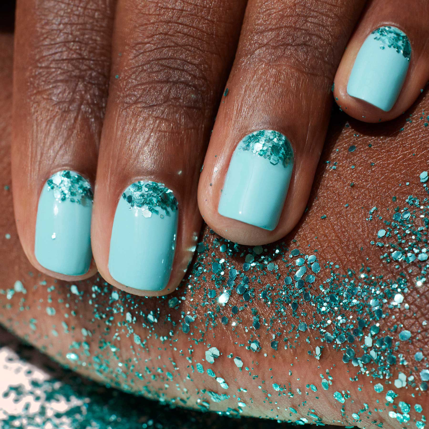 Turquoise biodegradable glitter