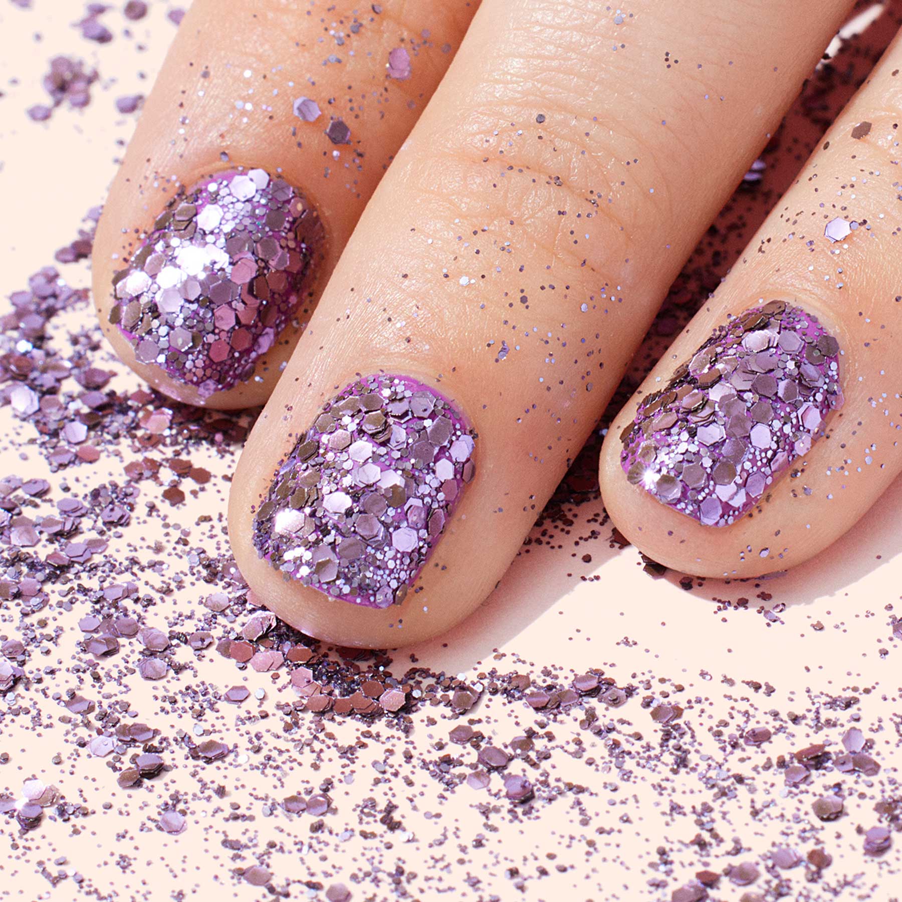 Lilac biodegradable glitter