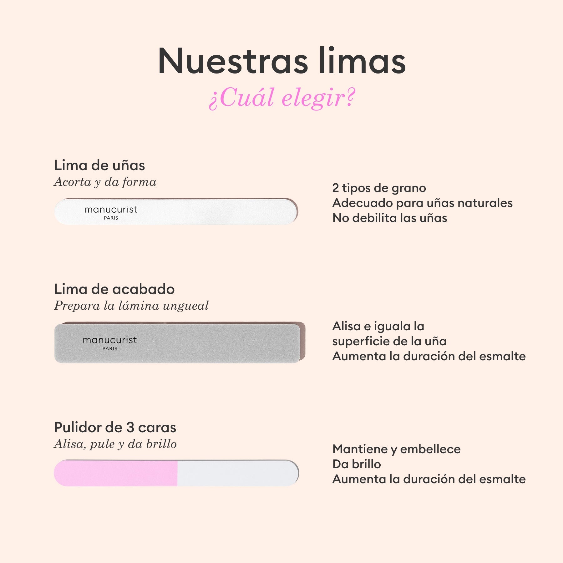 Lima de uñas naturales 100/180 - x5