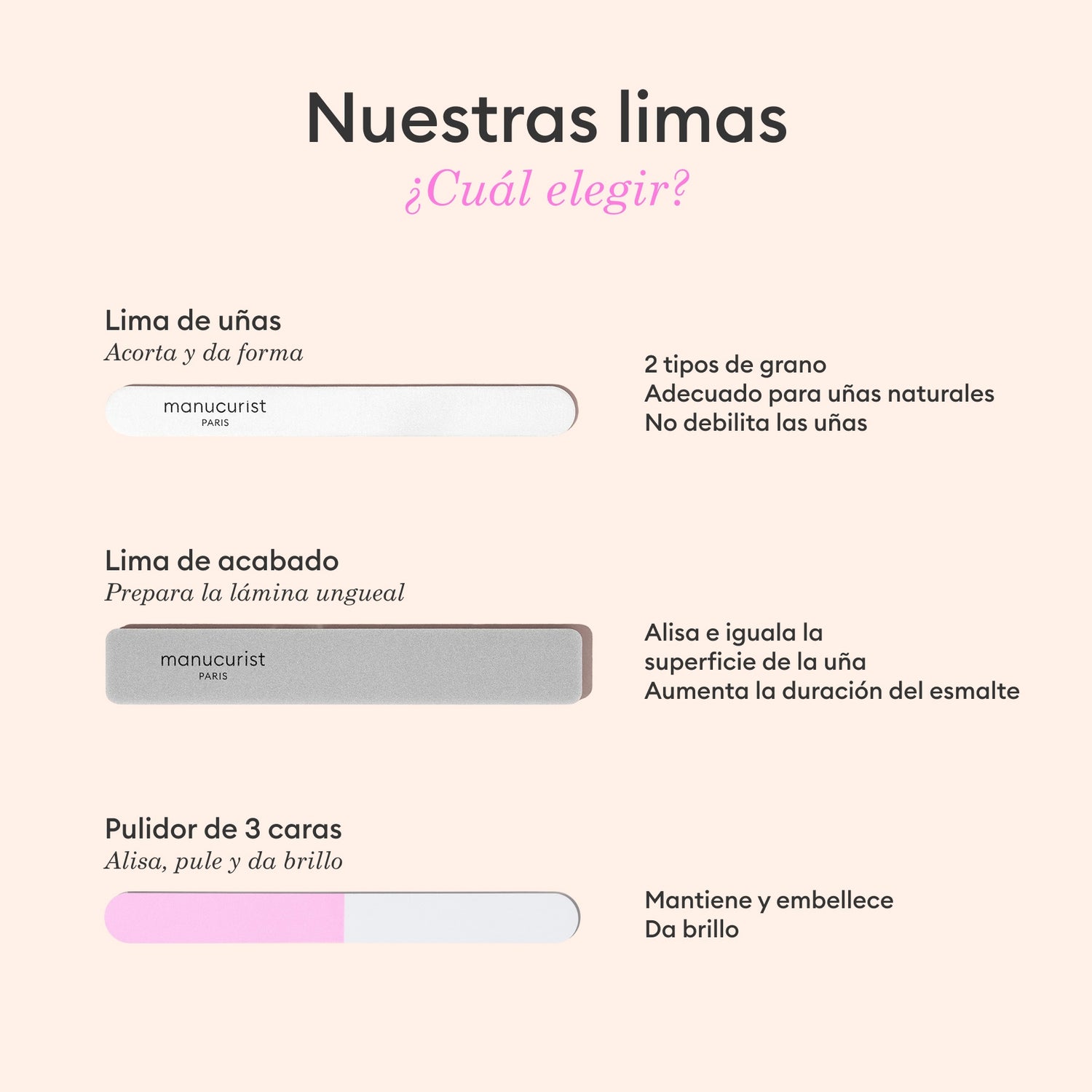 Lima de uñas naturales 100/180 - x5