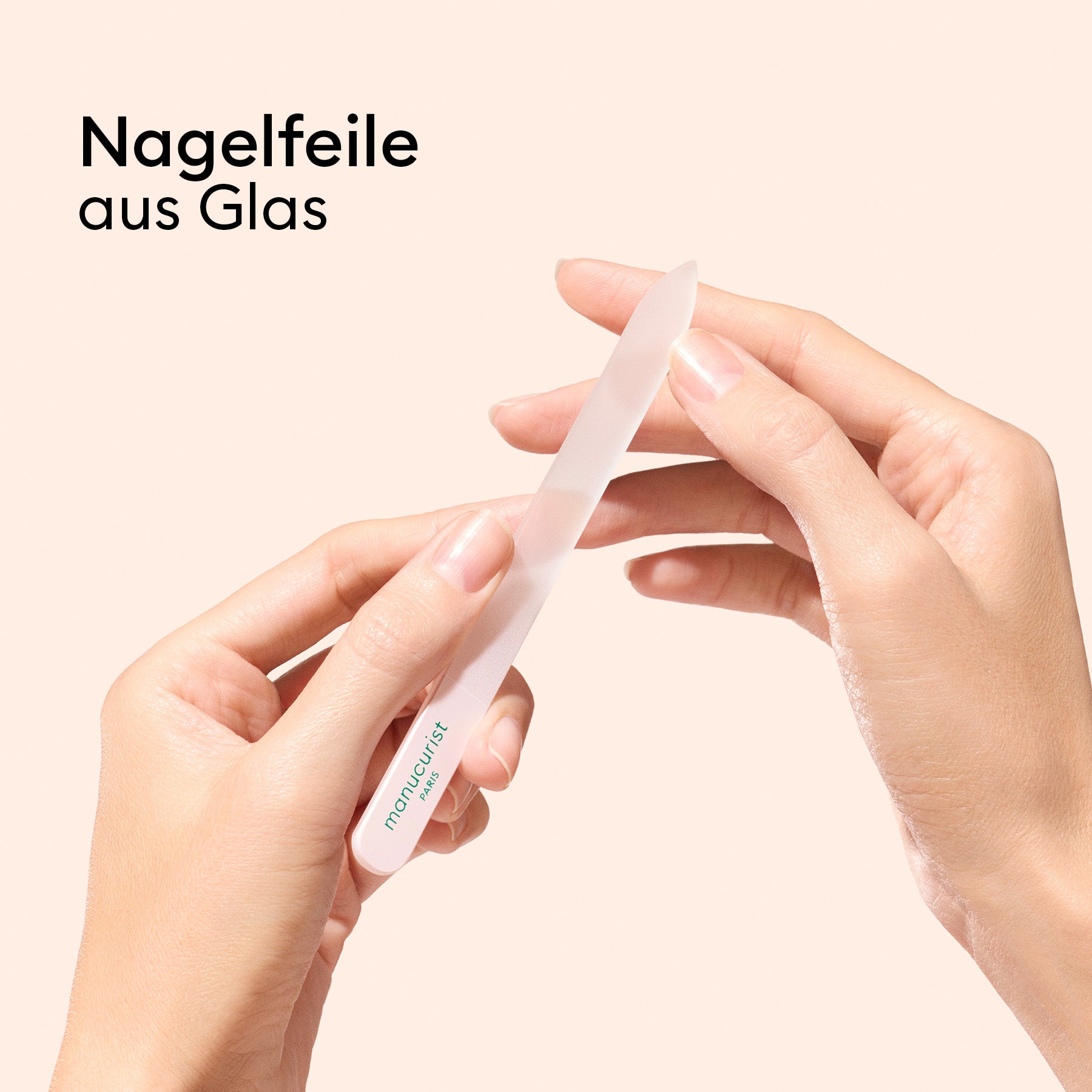 3-teiliges Nagelpflegeset aus Glas