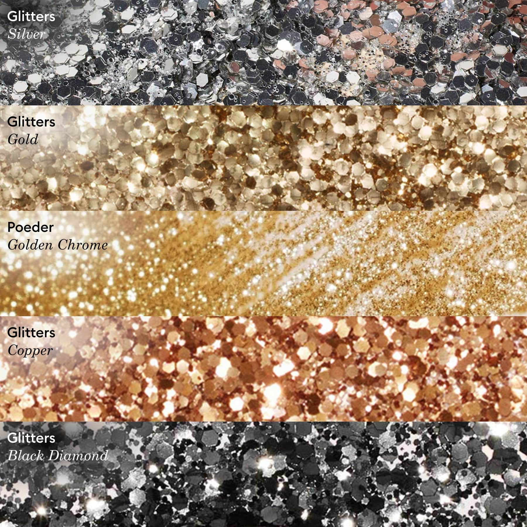 Biologisch afbreekbare glitter gold