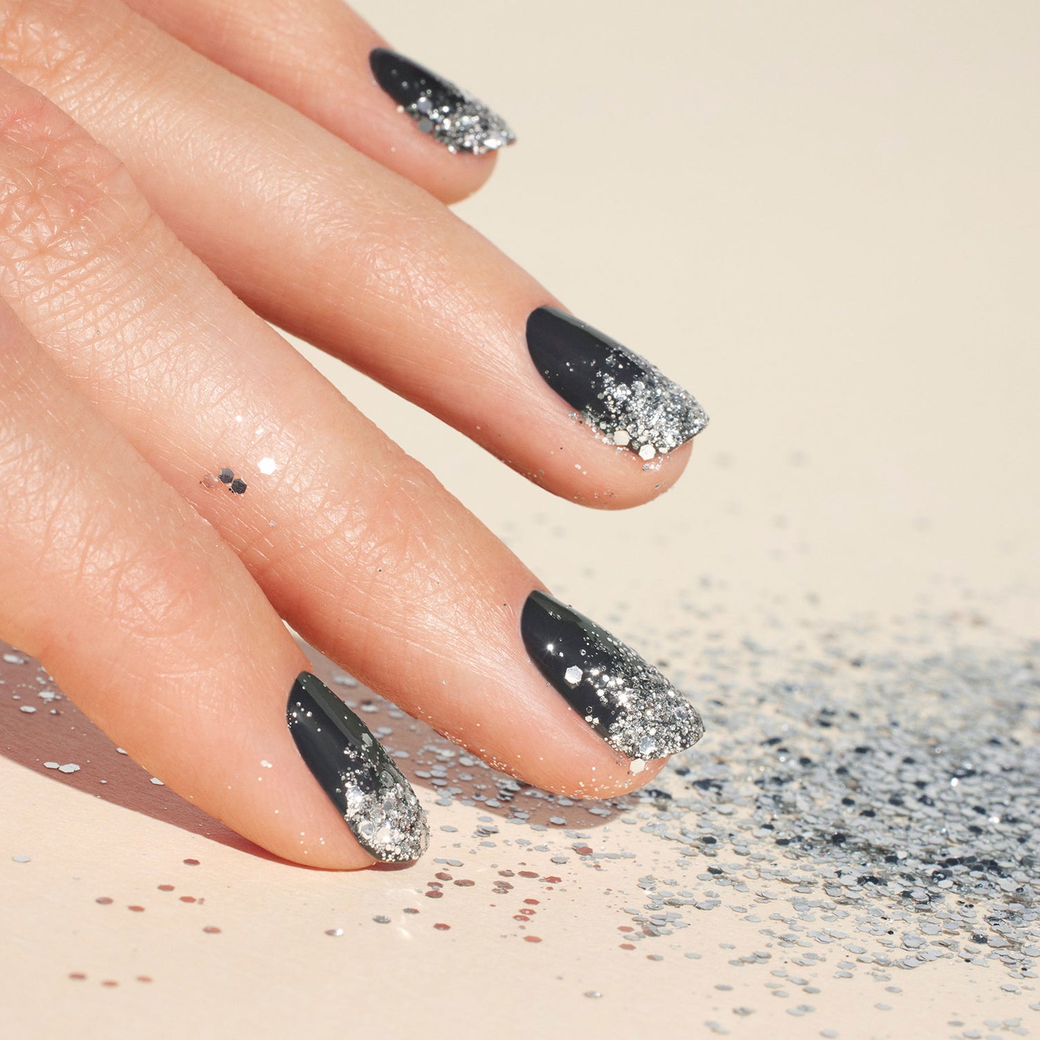 Silver biodegradable glitter