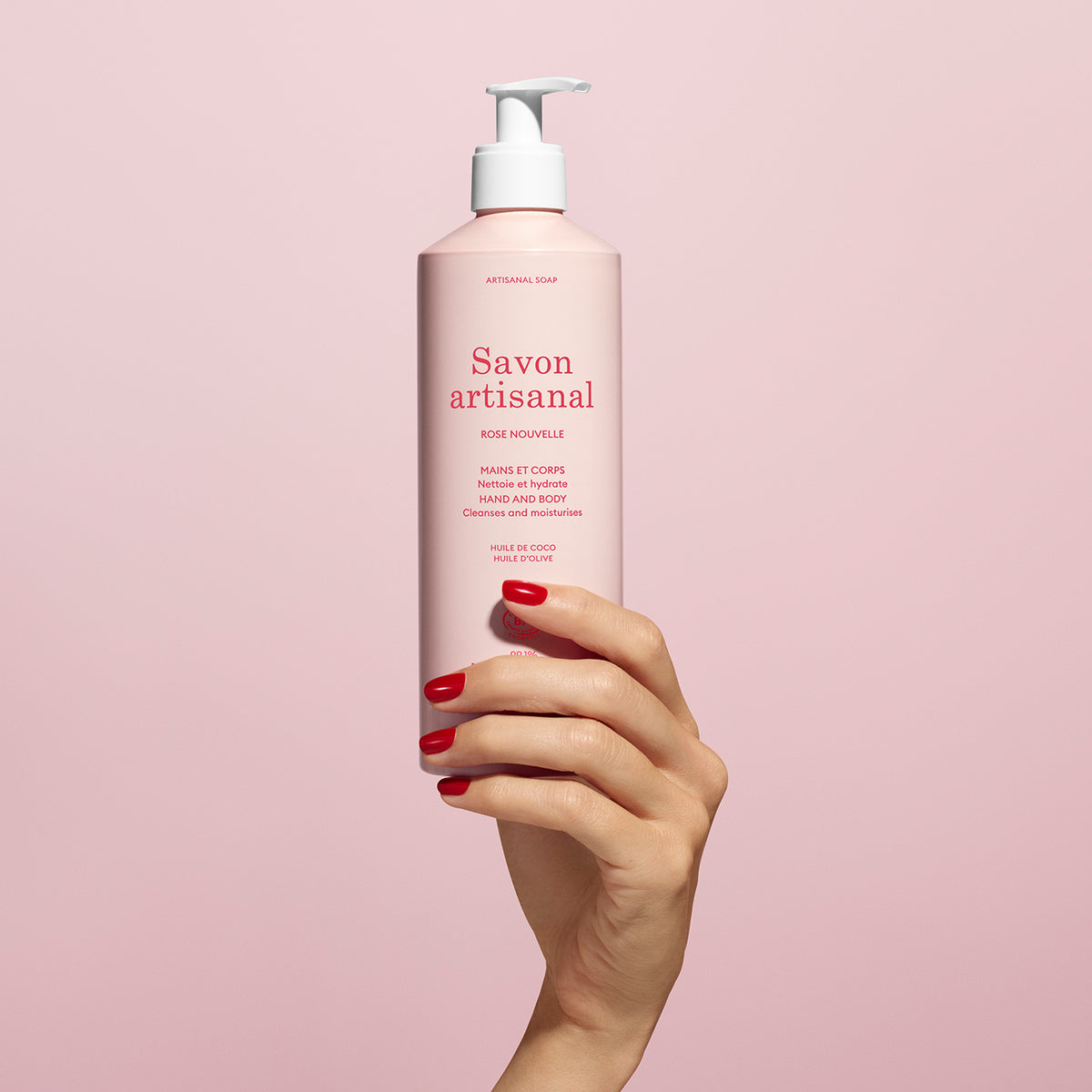 Håndlavet sæbe med duft af Rose Nouvelle - Cosmos Organic - 500ml