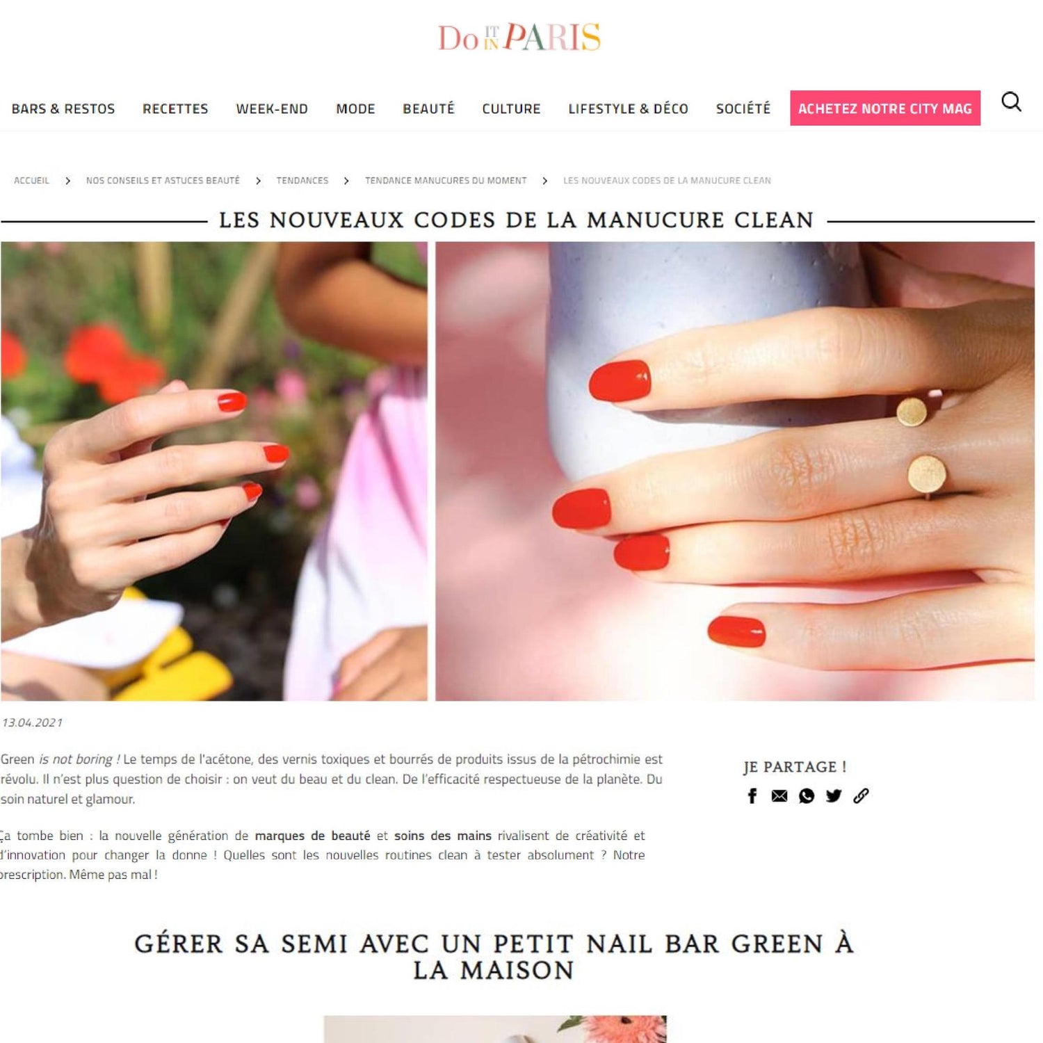 La manucure clean
