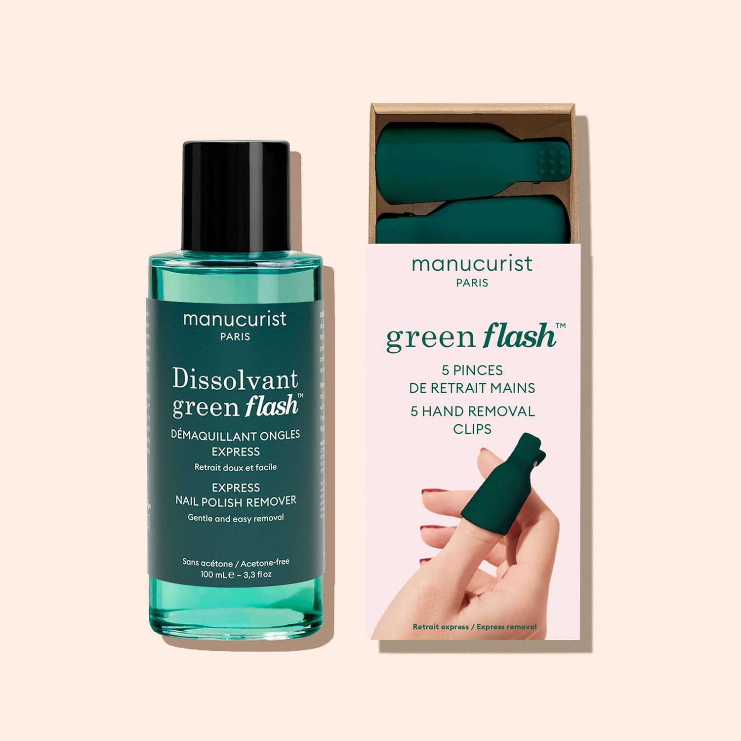 Duo Removedor Suave Green Flash™ &amp; Pinças de remoção