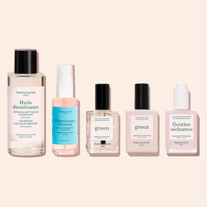 Trio med base, topcoat og remover Green™