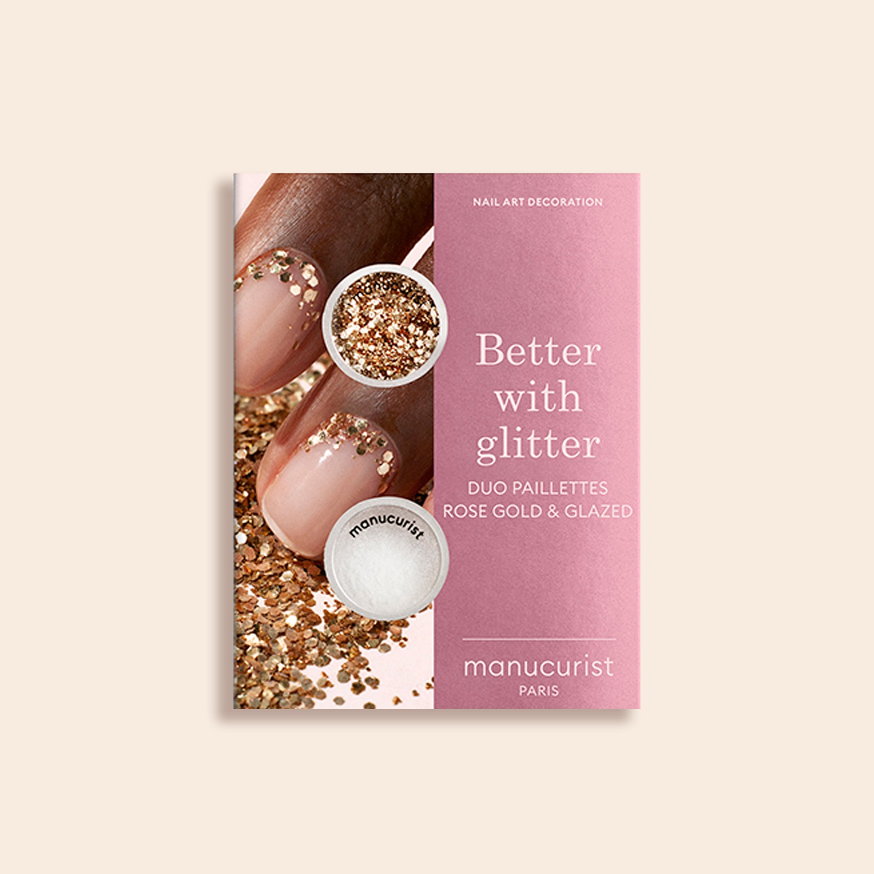 Dúo de purpurina Rose Gold y Glazed