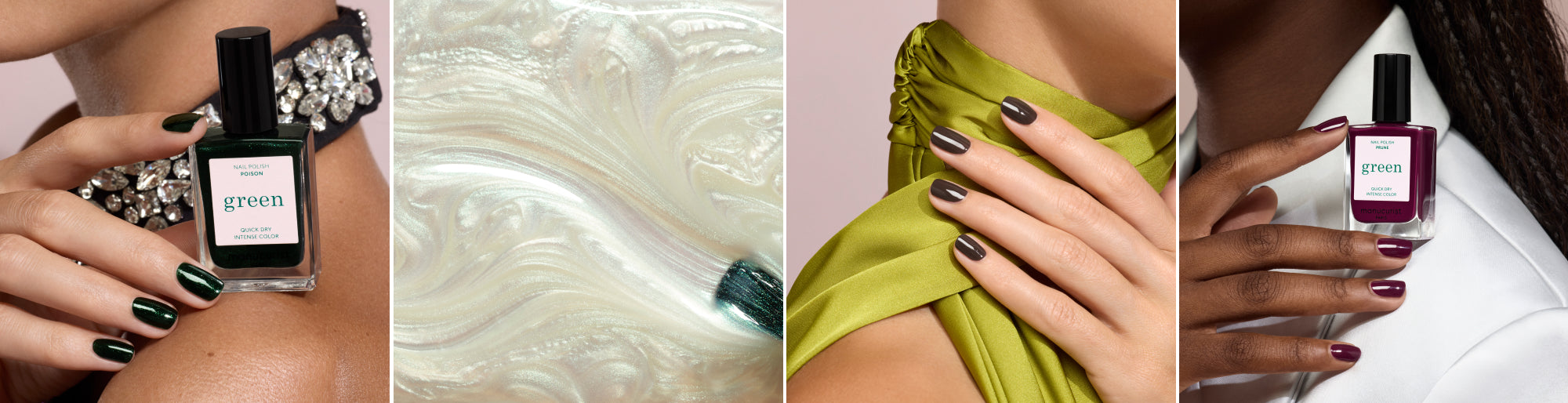 Lifestyle et aplats vernis Prune, Fairy, Poison et Mocha