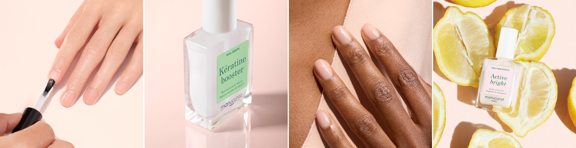 Lifestyle Base coat, Kératine booster, Pale Rose et Bright 