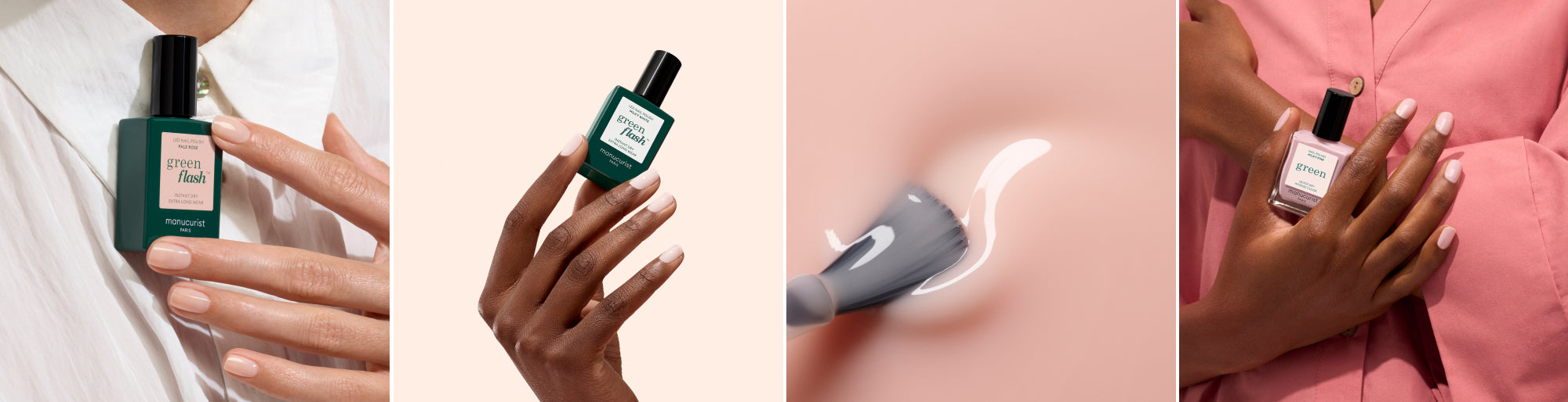 Lifestyle Pale Rose, Milky White, Milky Pink et aplat Pale Rose