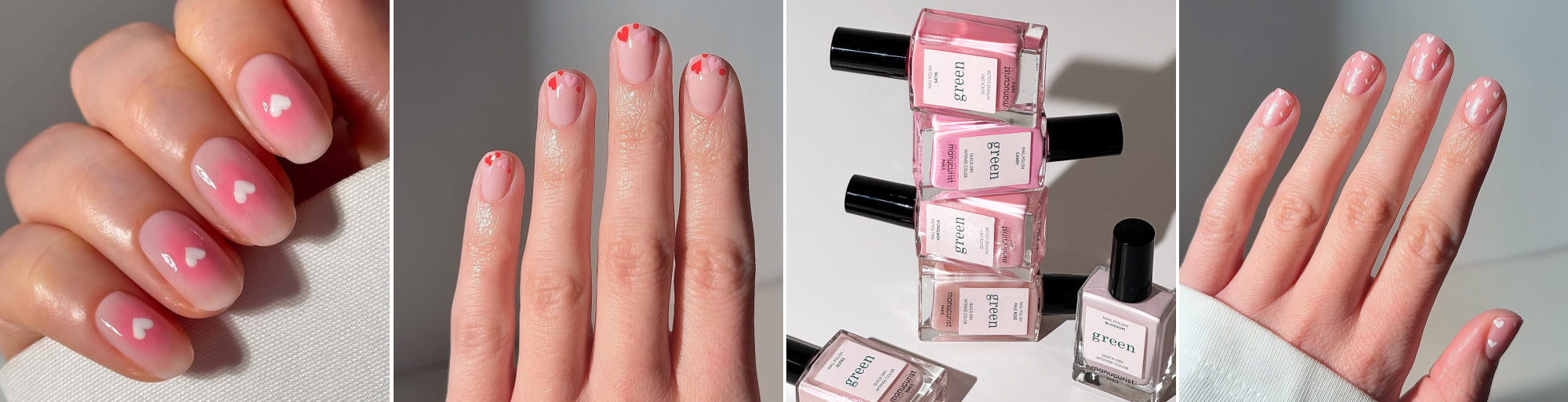 Nail arts St Valentin par @look8thenails, @shanivynails, lifestyle vernis Green roses par @mani.minimalist