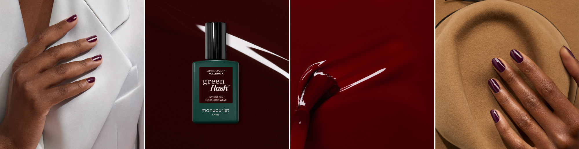 Lifestyle Prune et Aubergine, Aplat Dark Pansy, Packshot Hollyhock