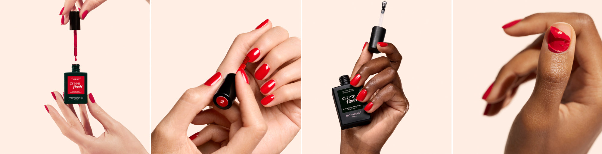 Lifestyle vernis Green Flash, Xtrem Flash, application et retrait