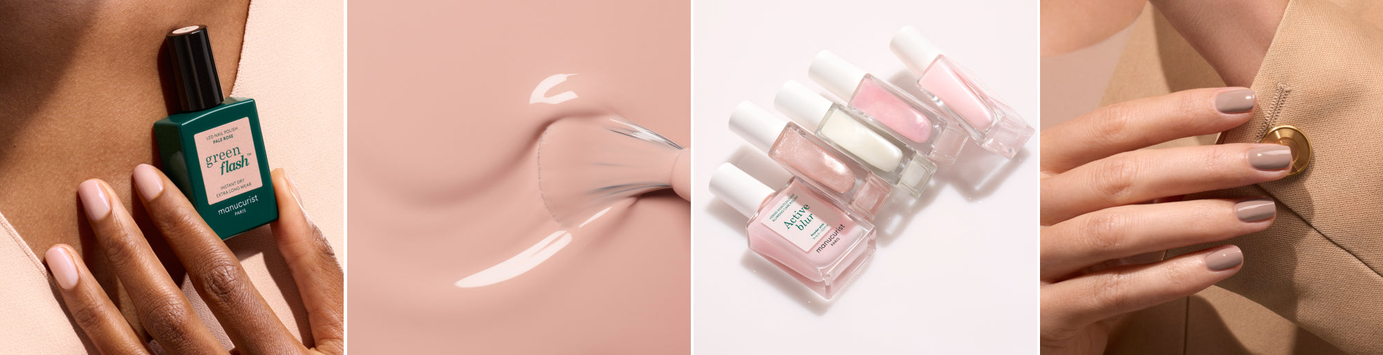 Lifestyle Pale Rose & Dove Beige, aplat Dune, packshot Active illuminateur