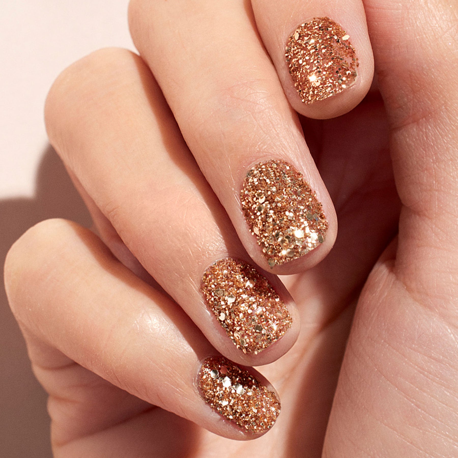 Metallic Rose Gold French | Press On Nails - Get Press On Nails