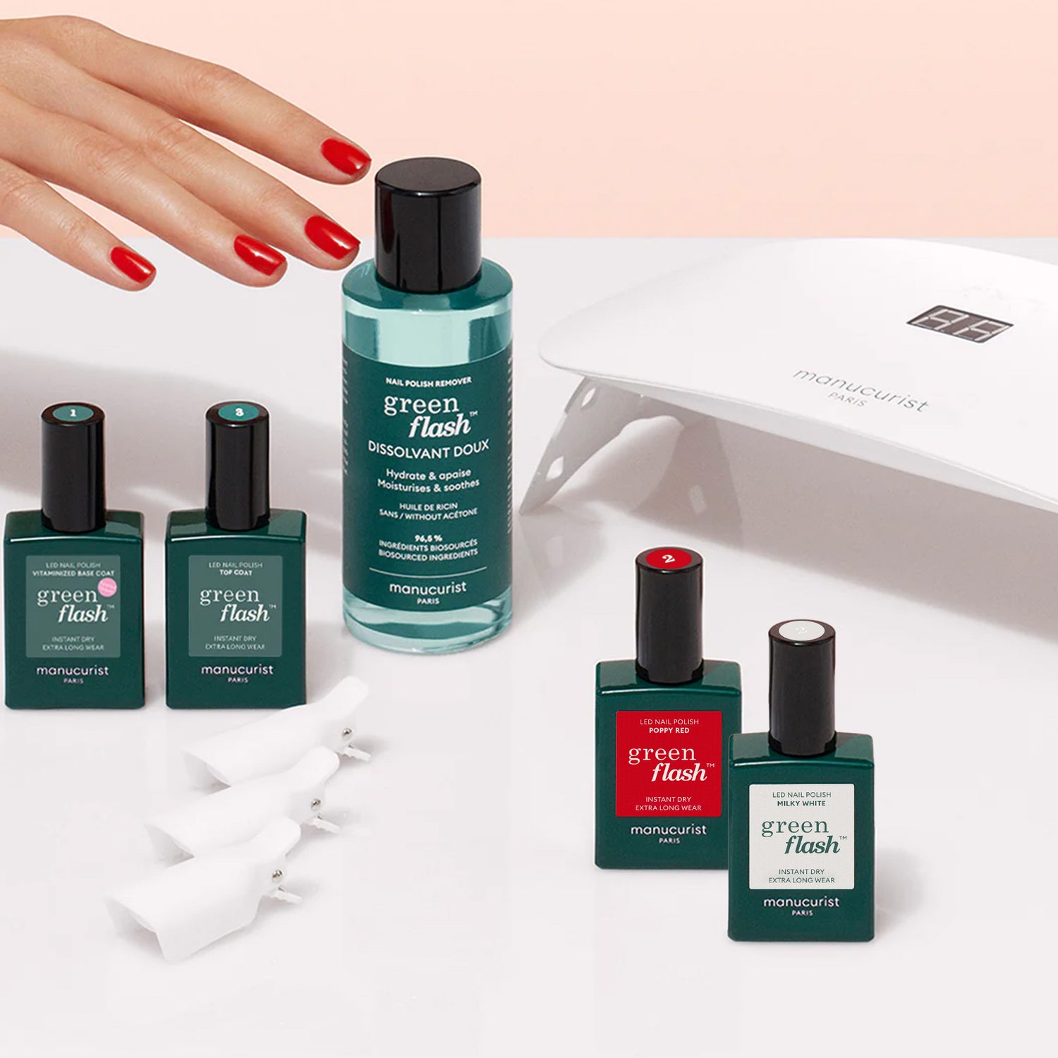 Starter Kit Green Flash™ 24W - Poppy Red &amp; Milky White