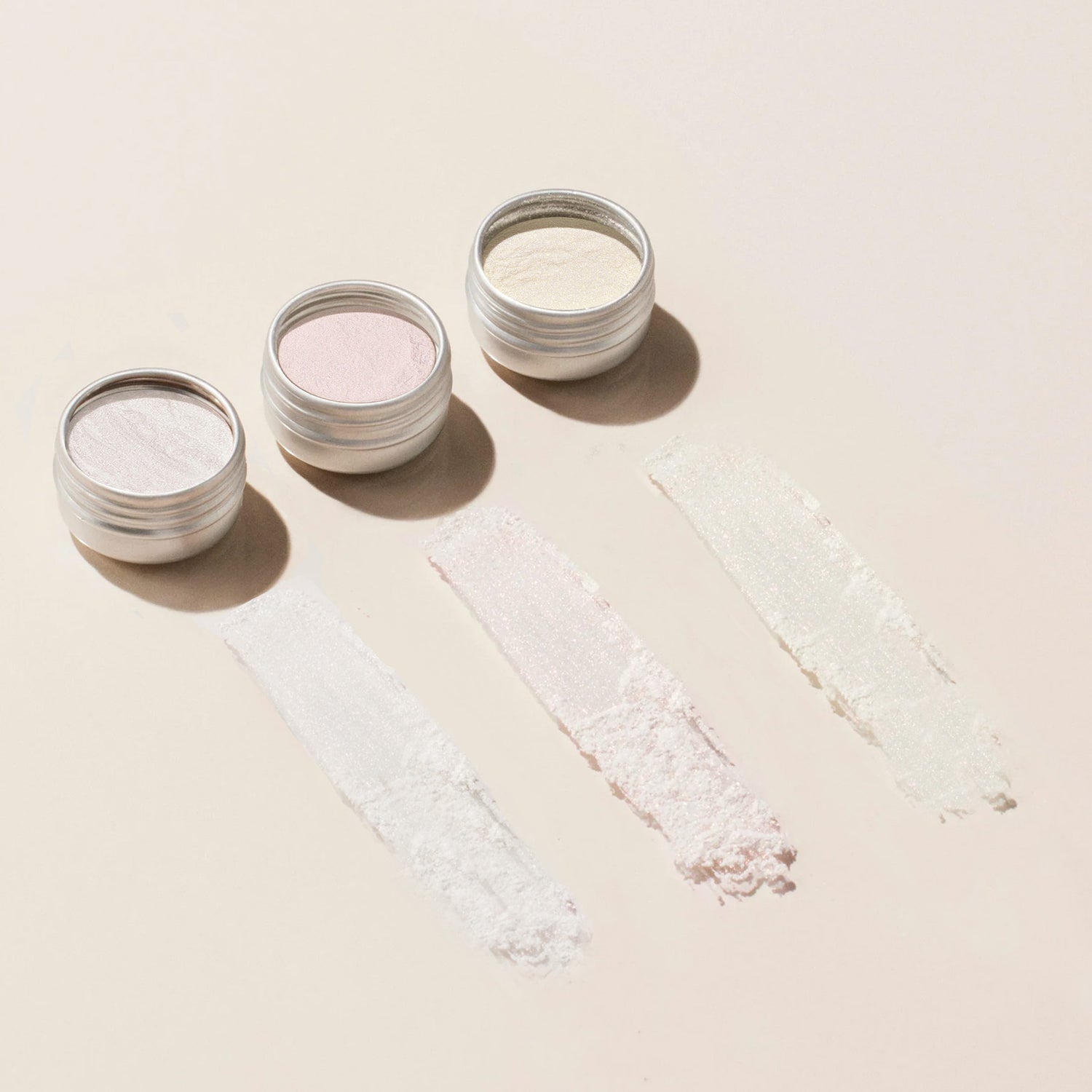 Trios aus Pailletten und Effektpuder