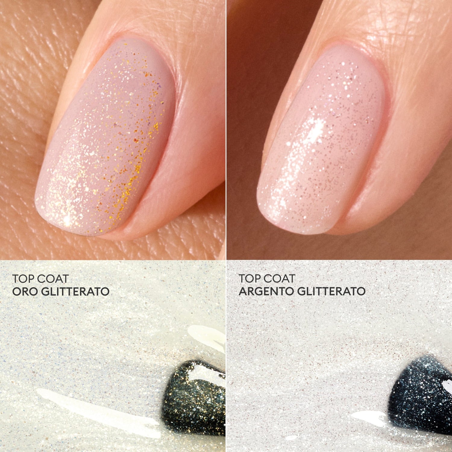 Top coat glitterato