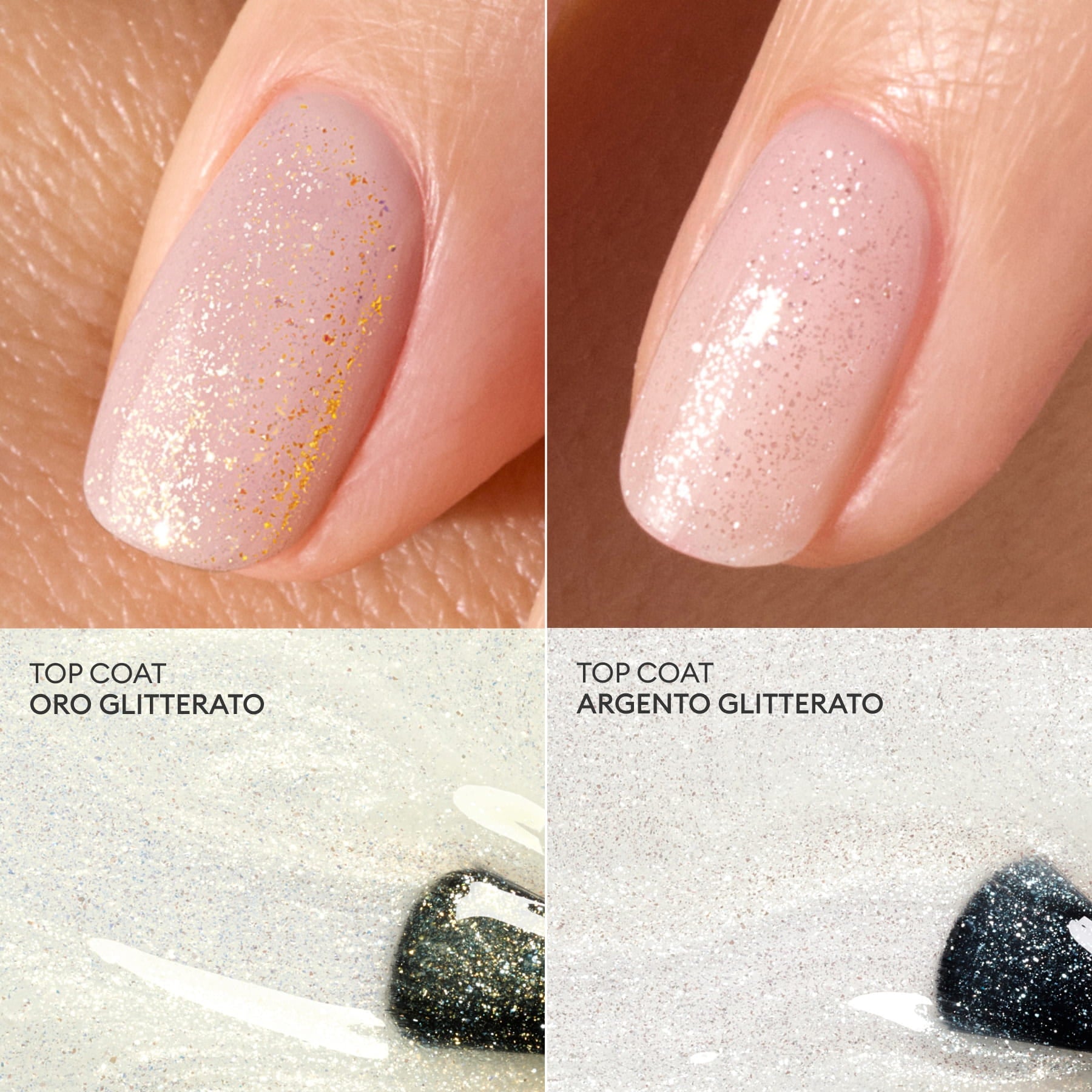 Top coat glitterato