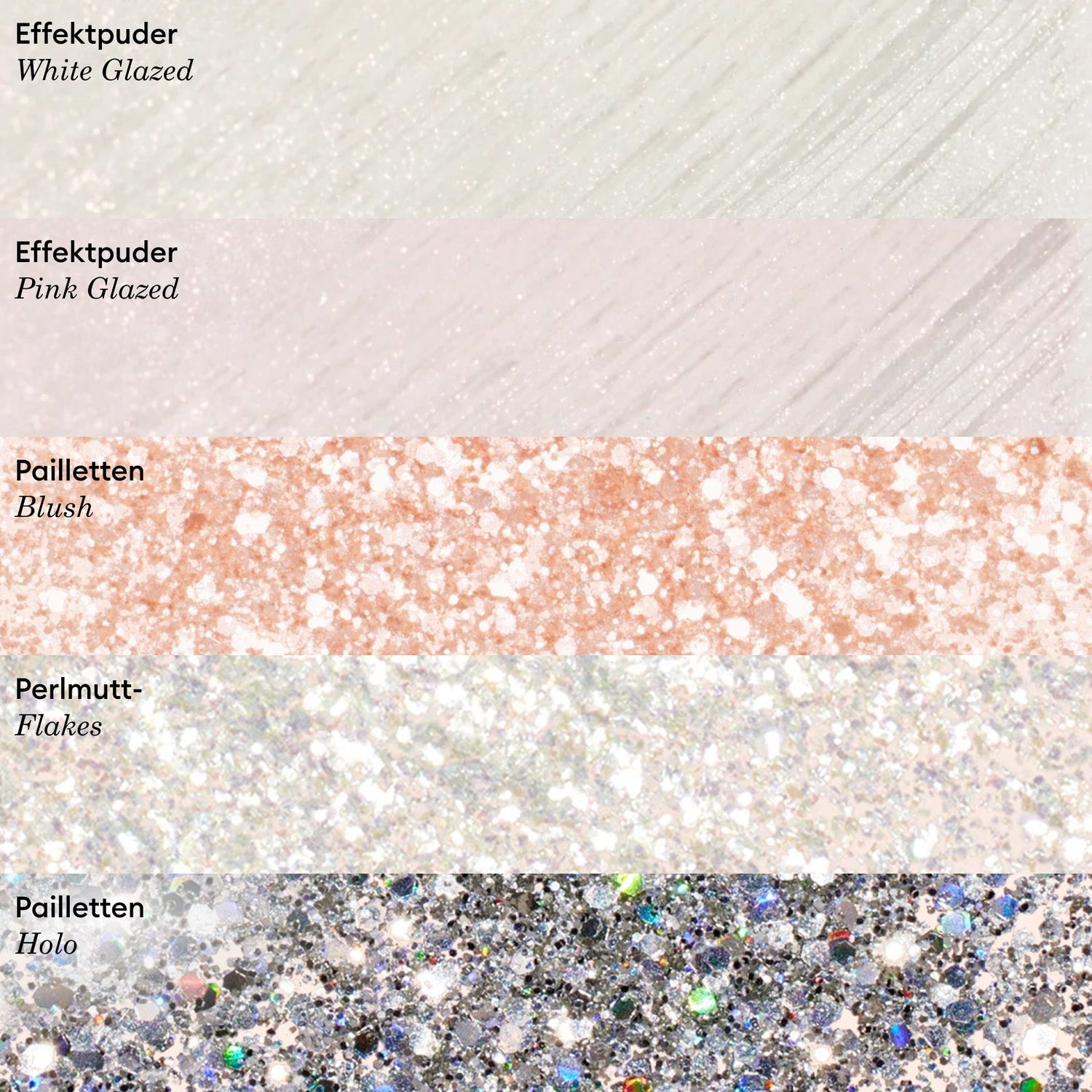 Biologisch abbaubare Pailletten Blush