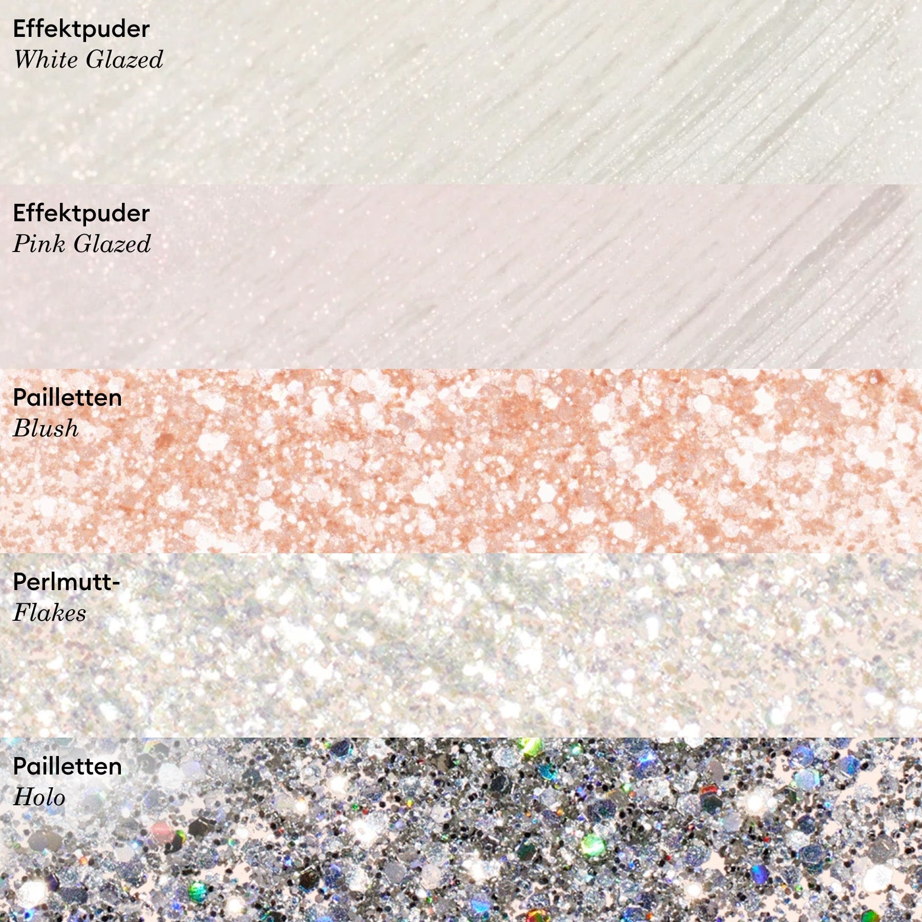 Biologisch abbaubare Pailletten Blush