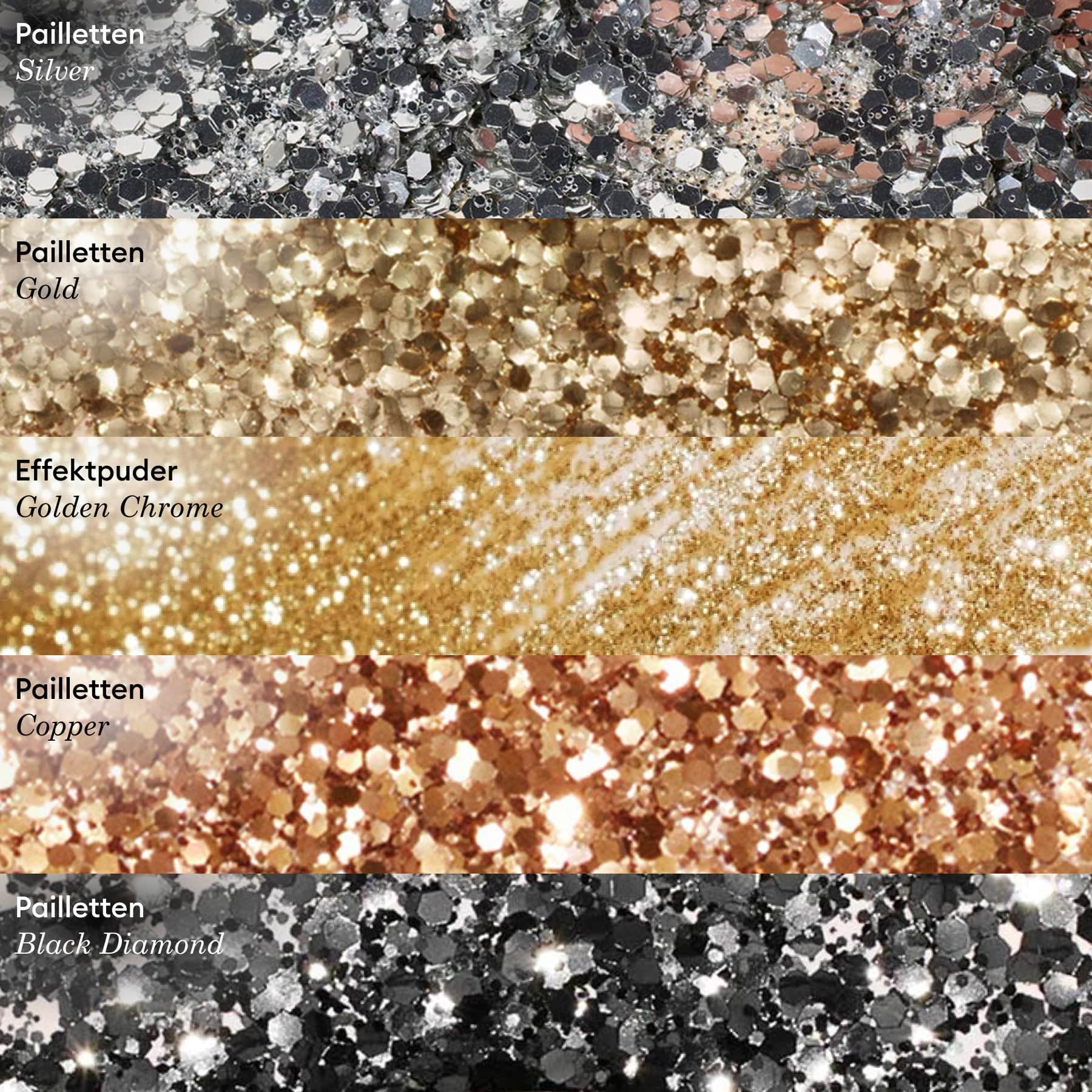 Biologisch abbaubare goldene Pailletten