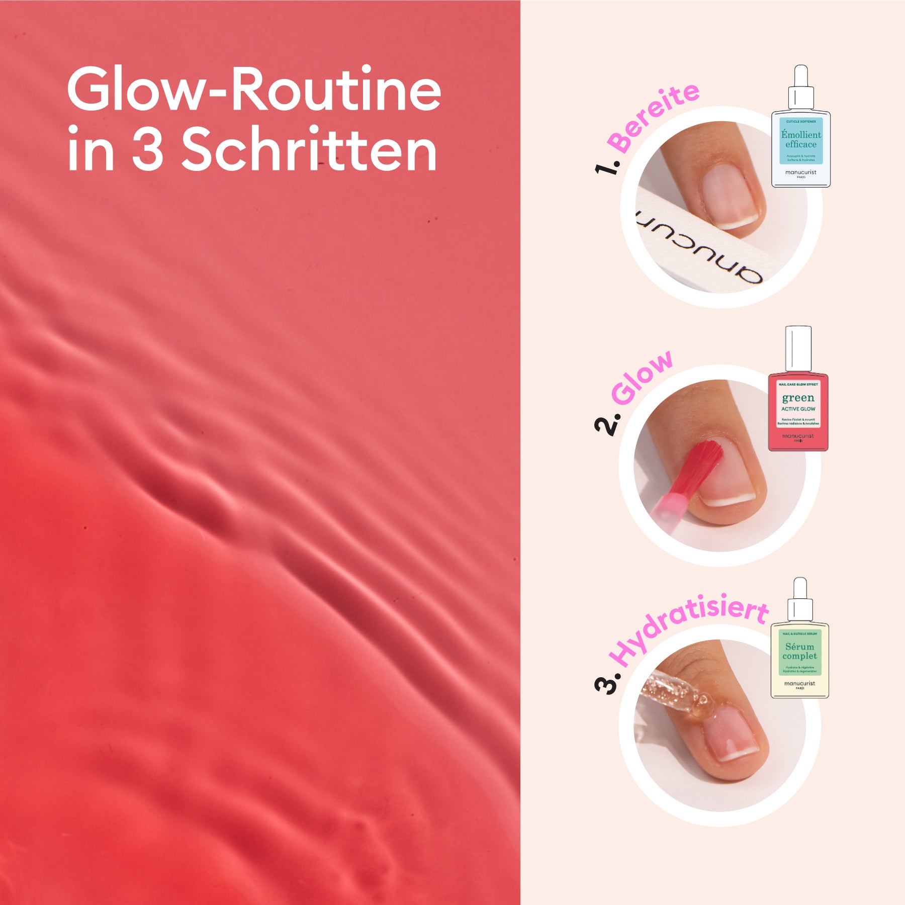 Glow Maniküre Set - Active™ Glow Raspberry  
