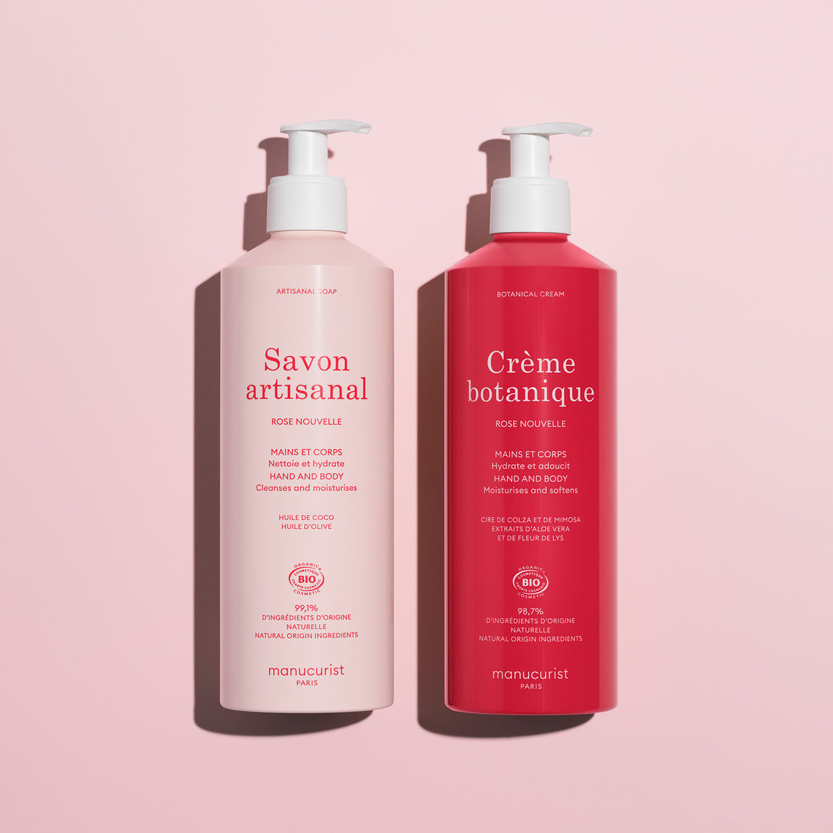 Håndlavet sæbe med duft af Rose Nouvelle - Cosmos Organic - 500ml