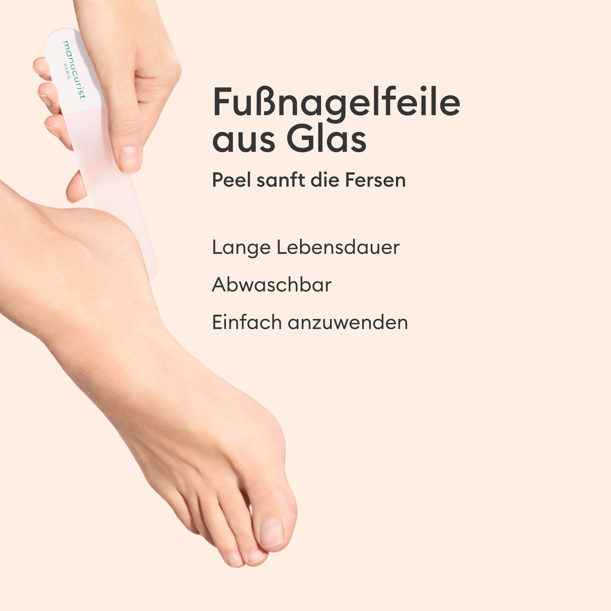 Fußnagelfeile aus Glas