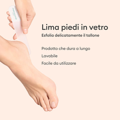 Lima piedi in vetro