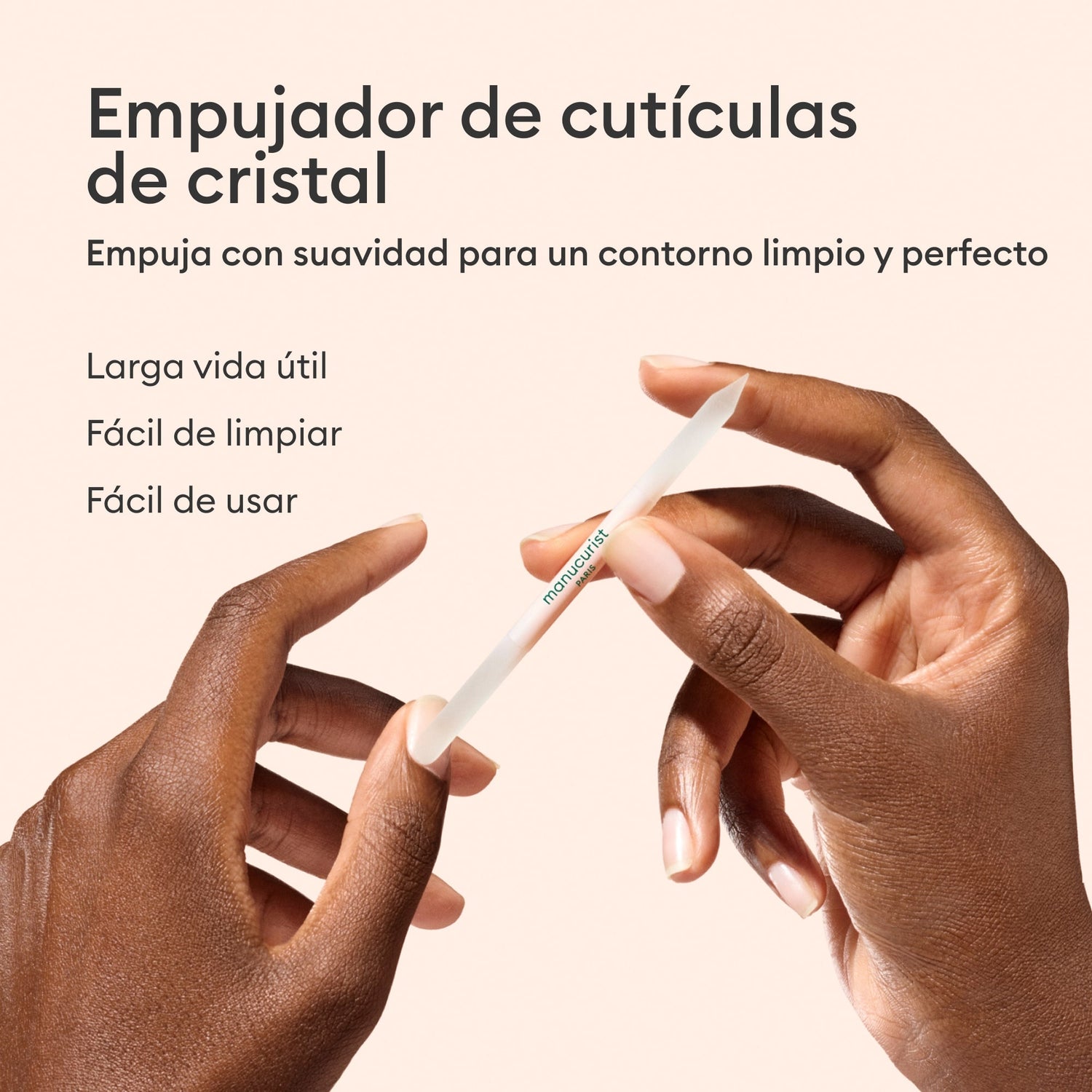 Empujador de Cutículas de cristal