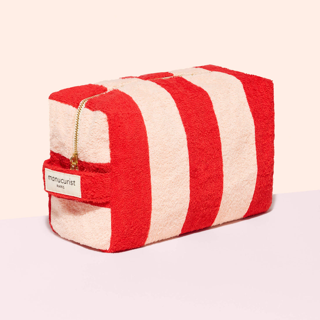 Trousse en éponge rayée