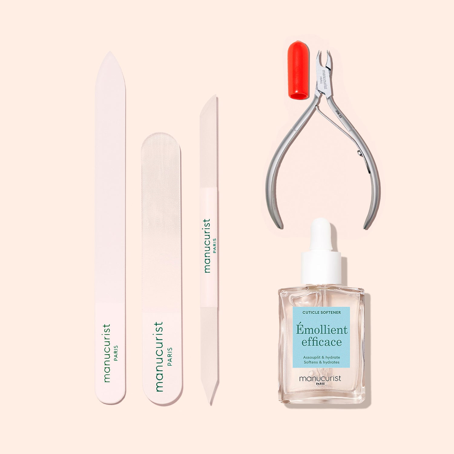 Trío de Accesorios de Cristal para uñas