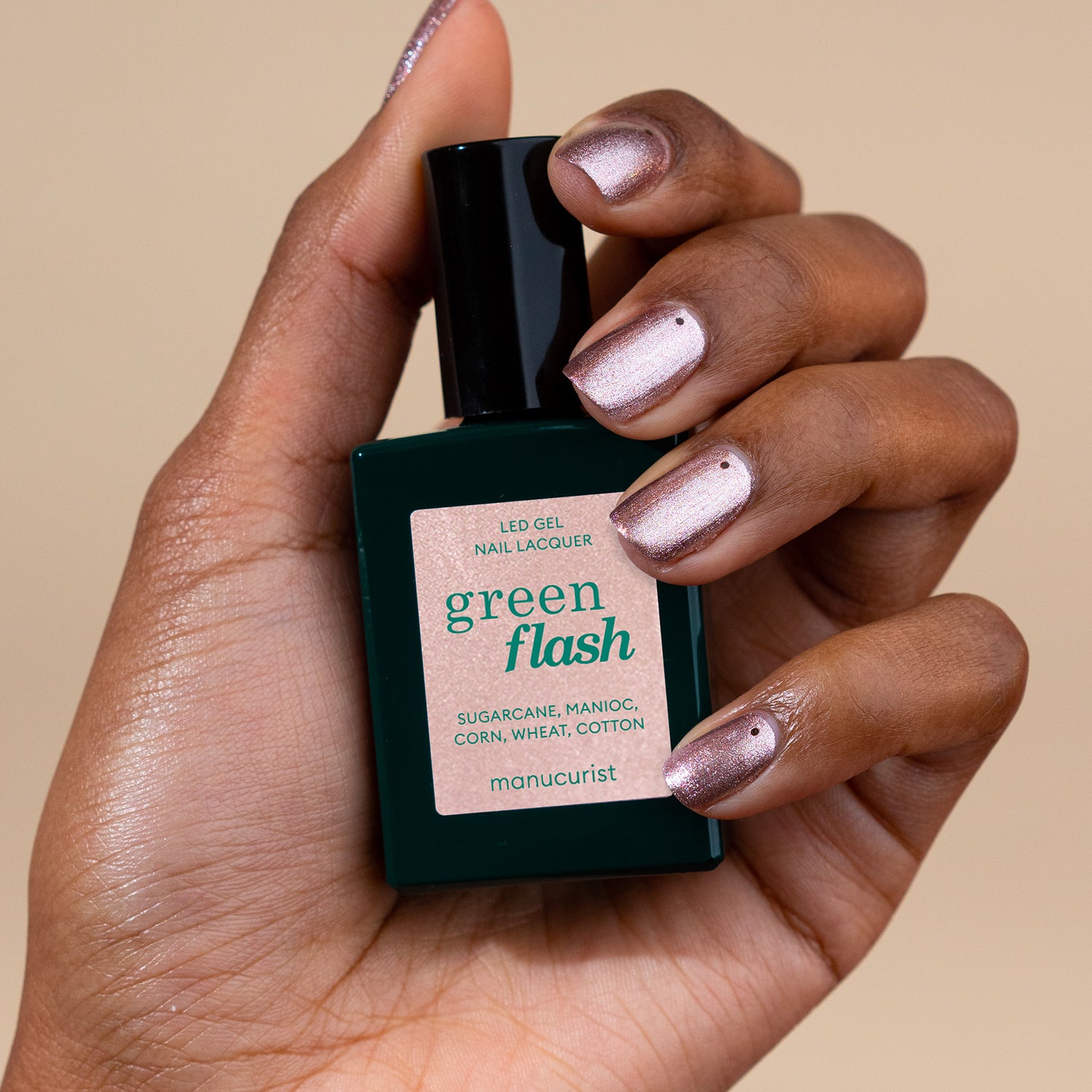 Manucurist Green Vernis à Ongles Rose Boisé - Vernis Classique