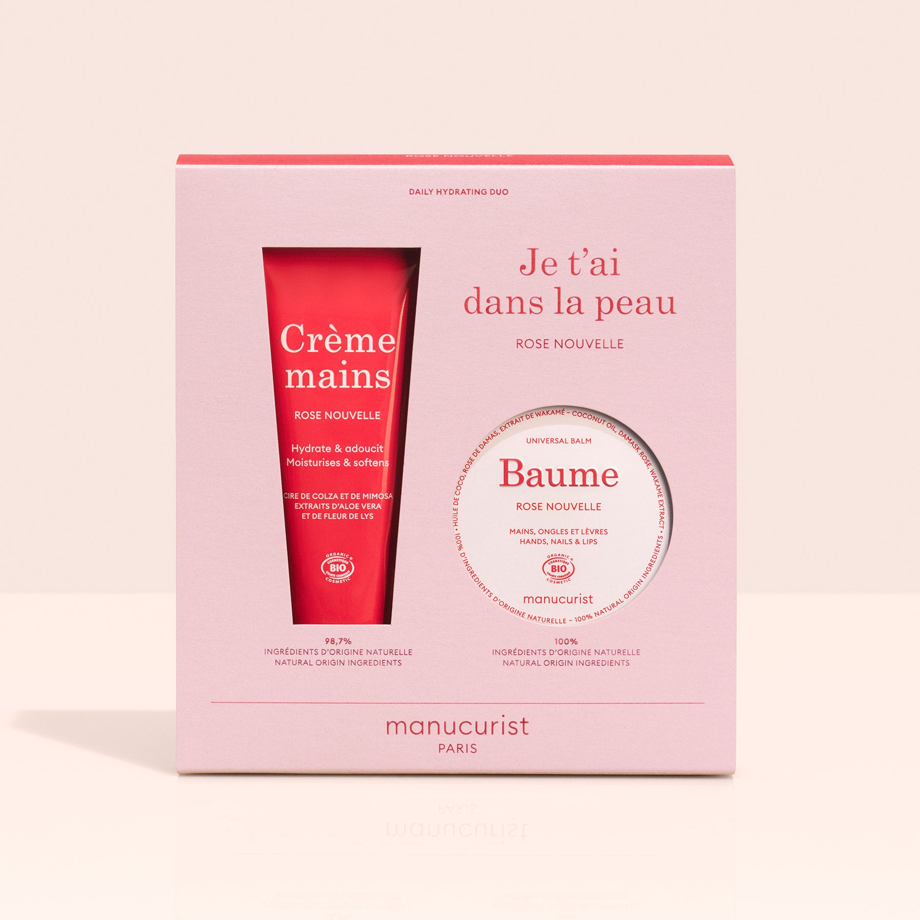 Dúo Bálsamo y Crema de manos Rose Nouvelle