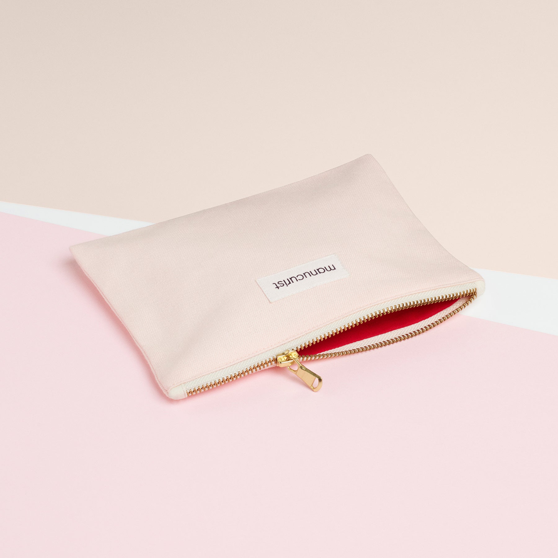 Organic cotton pink clutch